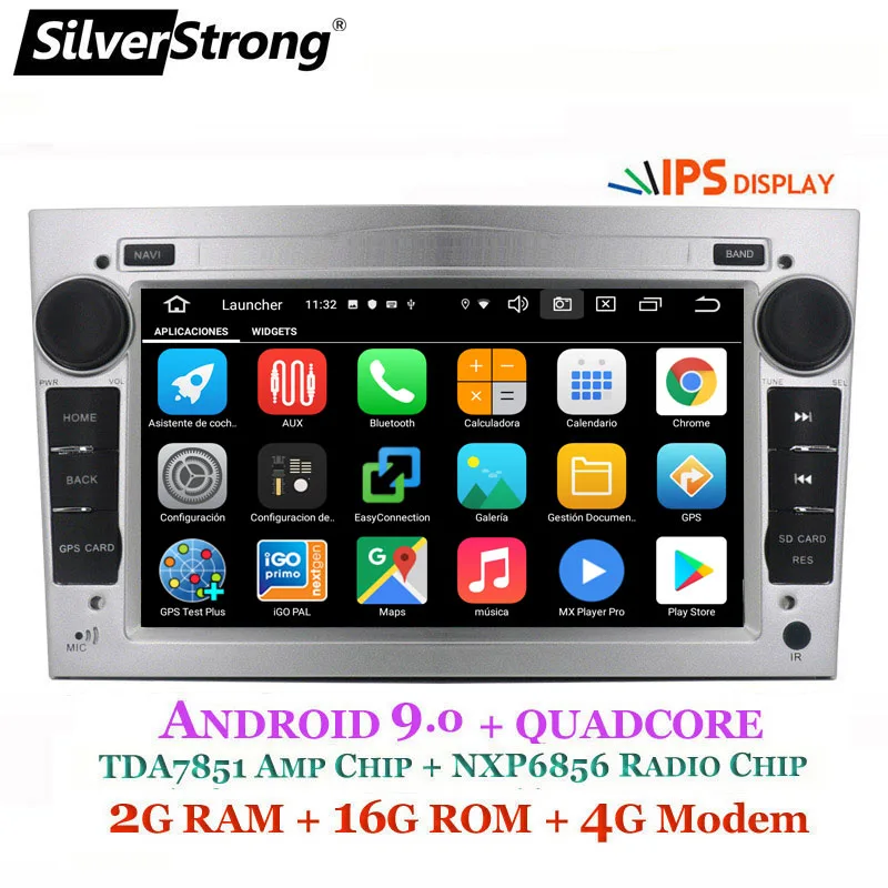 Ips 2Din радио для Opel Antara Автомагнитола для Opel Android SilverStrong Astra Corsa VECTRA ZAFIRA Vauxhall с Canbus RDS gps - Цвет: OPEL-M3 SILVER