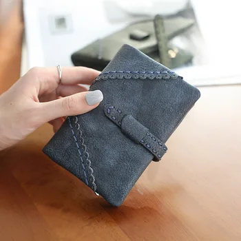 

New Korean Style Short Women's PU Leather Zipper Purse Pull-Belt Buckle Vintage Wallet