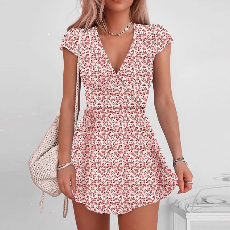 Elegant Floral Print Ruffle Straps Dress Women Summer Off Shoulder Sleeveless Mini Dress Sexy Slim Bodycon Party Dress Vestidos