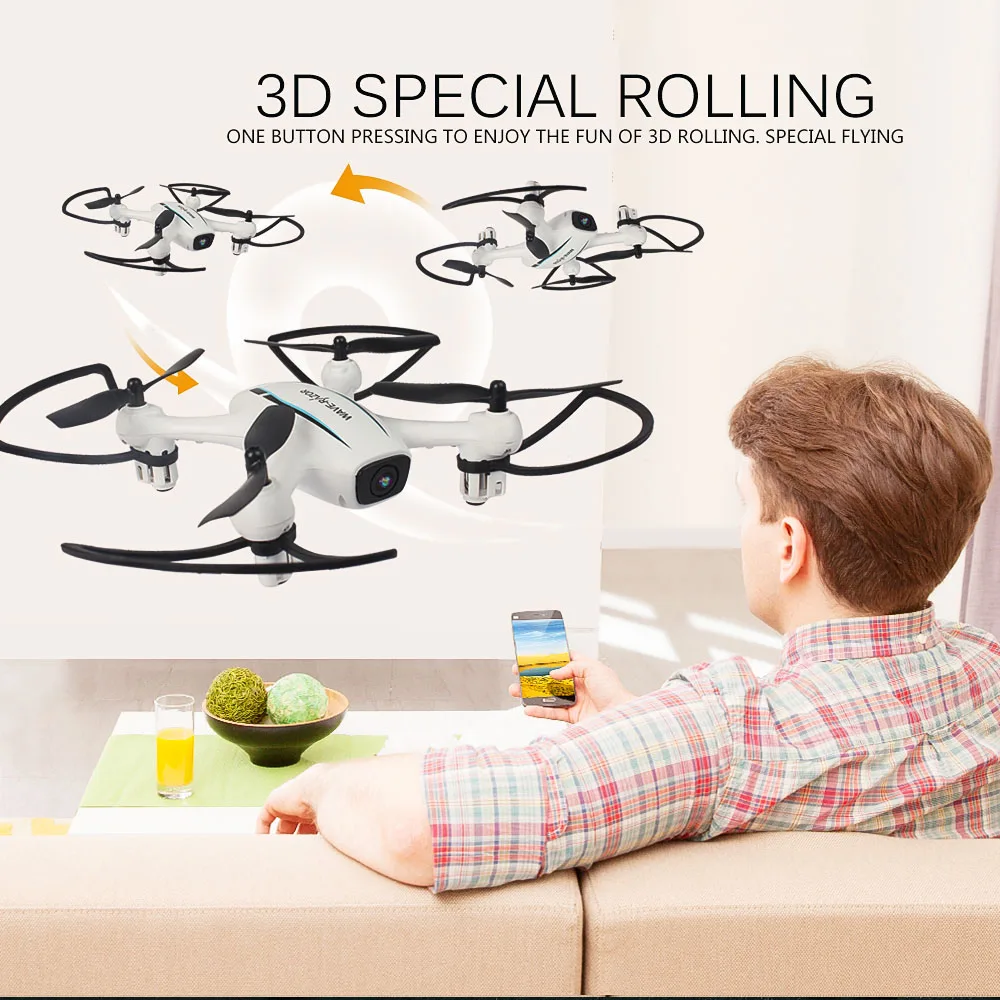 Flytec H816HW 720P 120 Wide Angle Camera Drone Dron Wifi FPV 6-Axis Gyro Altitude Hold Headless RC Quadcopter Drone (9)