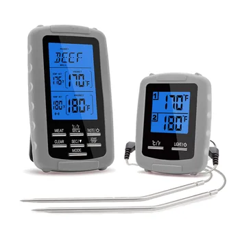 

HOT Wireless Digital Meat Thermometer Food Temperature Dual Channel for BBQ Cooking Baking TI99