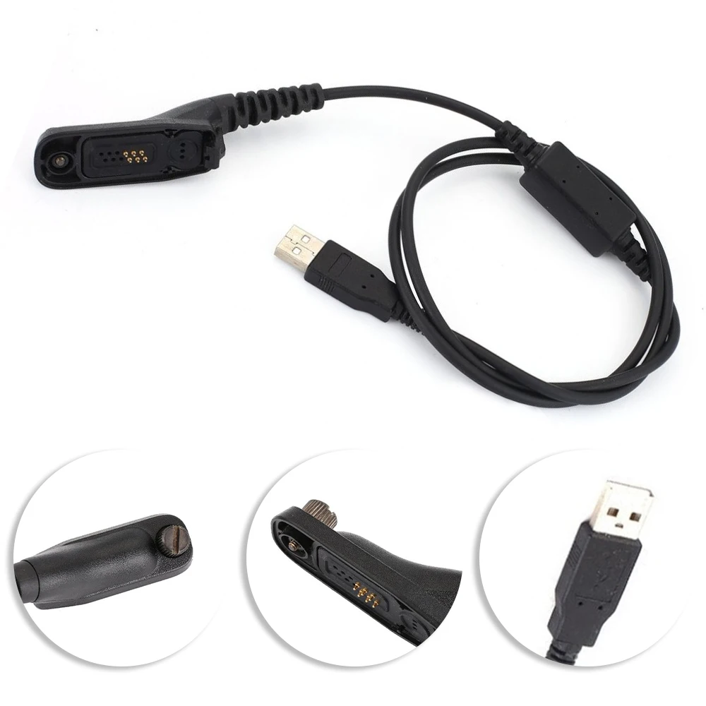 

USB Programming Cable Cord for Motorola Walkie Talkie DP4400 DP4401 DP4800 DP4801 DP4600 Two Way Radio Accessories