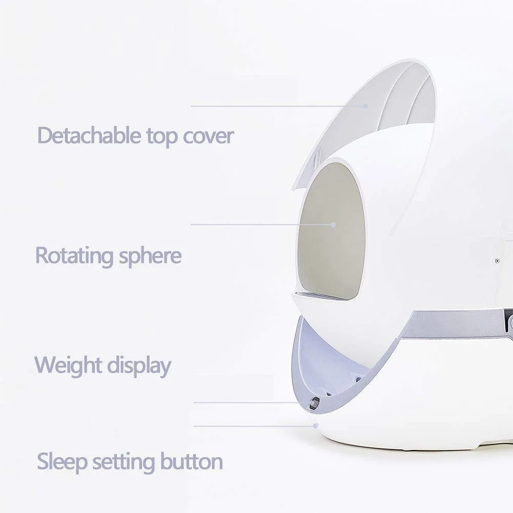 Automatic Cat Litter Box Smart Litter Tray Toilet Quick Cleaning Deodorant Splash-Proof Safe Enclosed Electric Litter Box