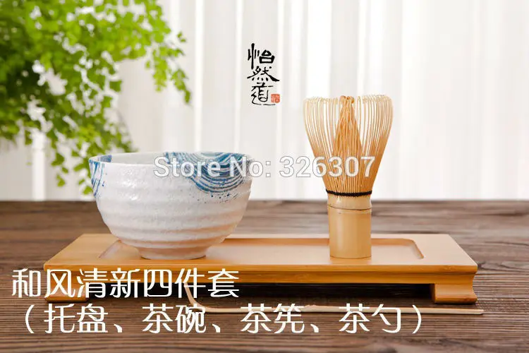 Japan handmade Bator Matcha kit gift maccha whisk bowl scoop tea set scoop moderate Japanese green tea teaware gentle breeze
