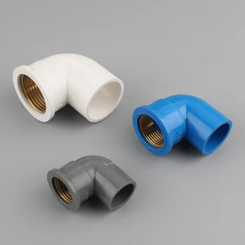

20 25 32mm Water Supply Pipe 90 Degree Copper Female Thread Elbow Joint 1/2'' 3/4'' 1'' PVC Reducing Connector Garden Hose Joint