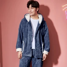 Flanner Men Pajama Winter Pajamas Loose Version Robe Sets for Men  Luxury Silk Robe  Sleepwear for Men