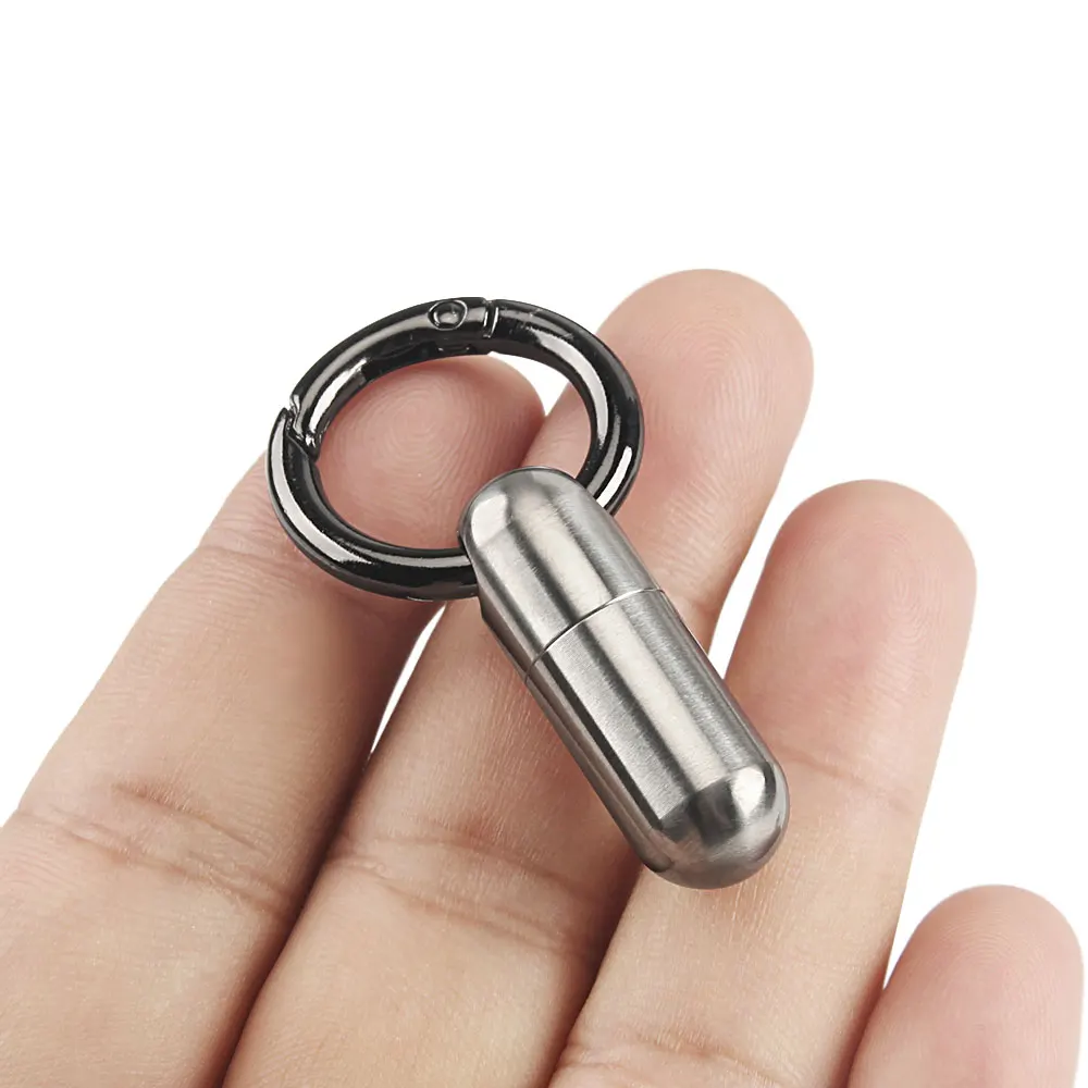 Titanium Outdoor Bottle Mini Titanium Alloy Seal Bottle Waterproof Canister Pill Bottles EDC Supplies pill box water bottle holder