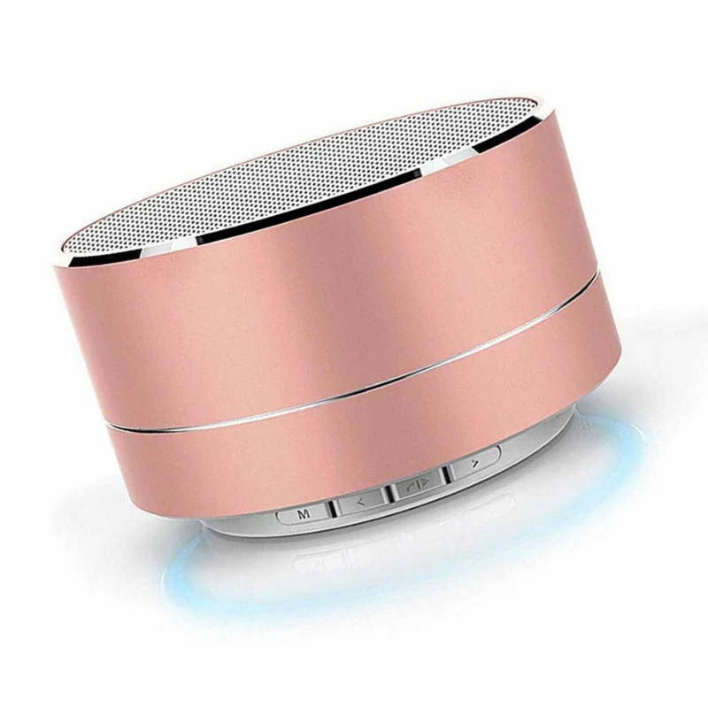 Портативный металлический беспроводной Bluetooth динамик Hifi светодиодный мини супер бас стерео для IPhone планшета