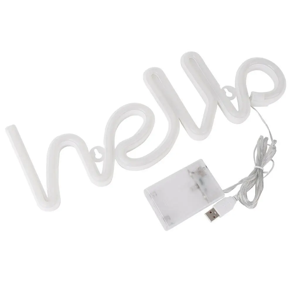 Ночной светильник USB Hello батарея фотография неоновые игрушки домашний декор день рождения подарки неоновый светильник неоновый знак светильник светодиодный неоновый светильник