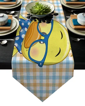 

Nordic Cartoon Modern Yellow Duck Table Runner Table Flag Home Party Decorative Tablecloth Table Runners