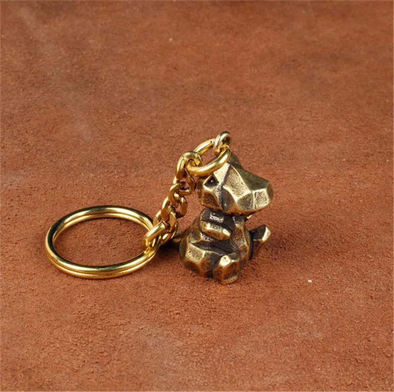 Brass Dinosaur Keychain Pendant  (2)