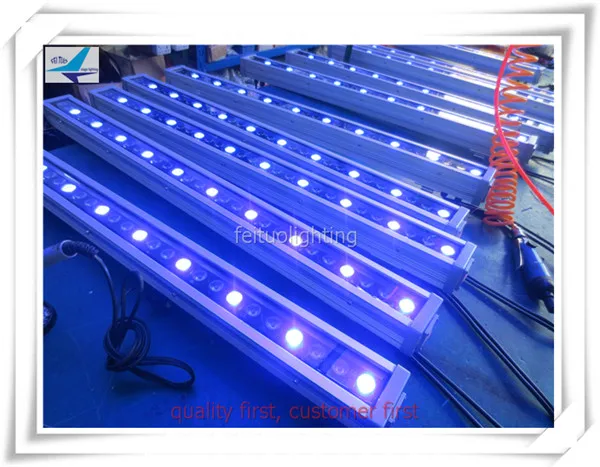 E-10pcs архитектурное украшение 1 м Светодиодная лента 30x3 Вт rgb 3 в 1 Светодиодная настенная шайба наружная Янтарная полоска алюминий