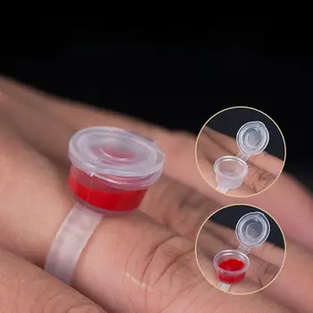 

100 Pcs Eyelash Extend Ring Cup Tattoo Ink Pigment Holder Makeup Tool