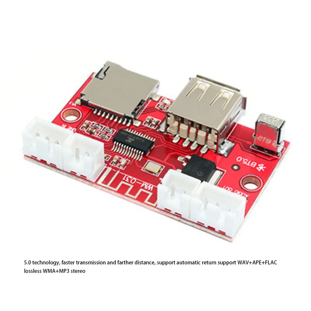 HIFI USB u-диск T-Flash Card BT5.0 декодер MP3 Поддержка WMA WAV FLAC APE дистанционное управление функция однократного повтора