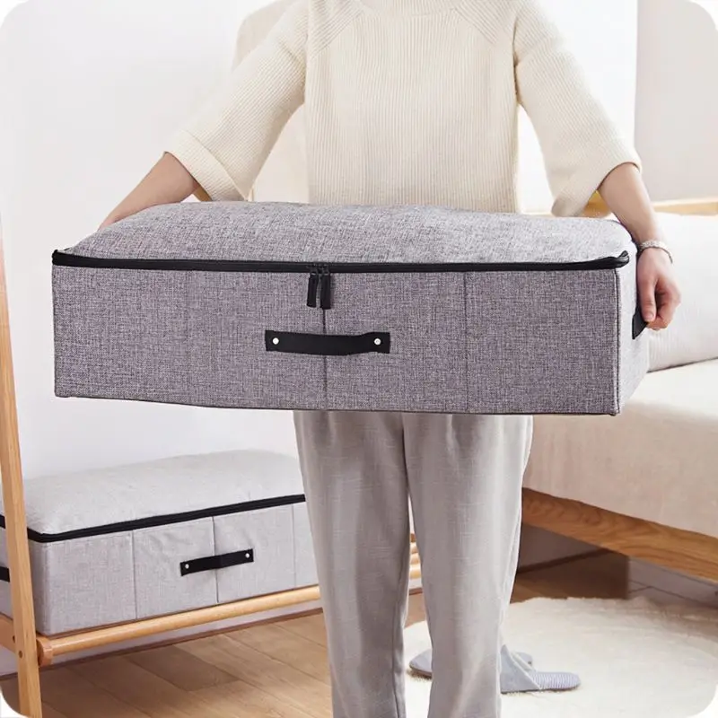 

Under Bed Storage Bags Shoe Storage Organizer Box with Lids Blankets Cloth Organizer Containers X4YD