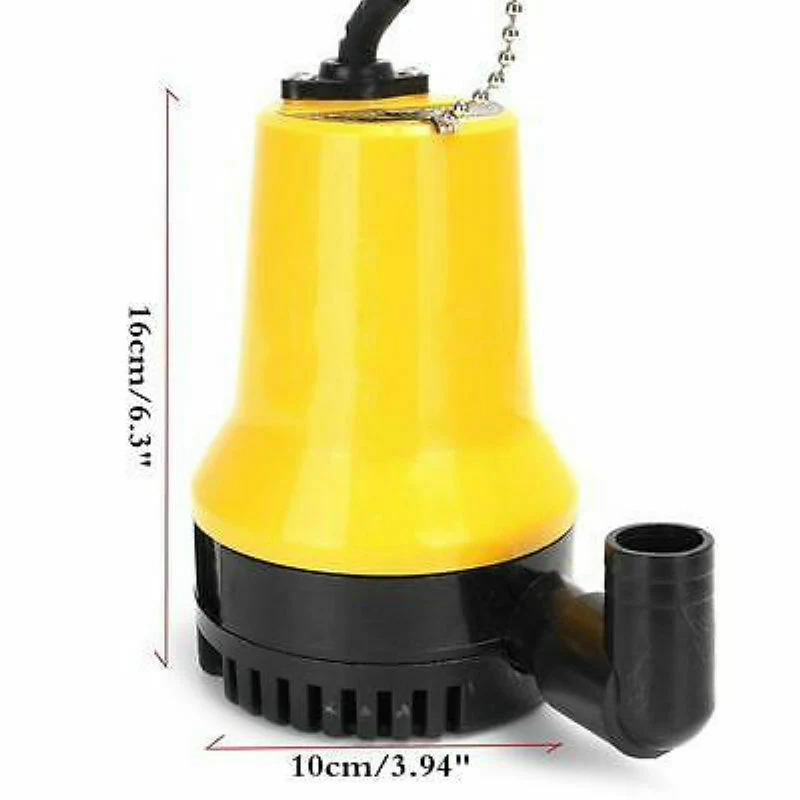 

Yellow Black Submersible Water Pump 4500L/H Clean Dirty Pool Pond Flood Tools