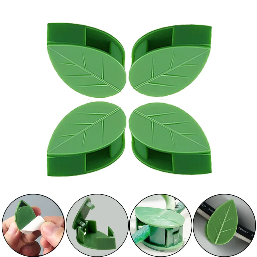 Plant Clips 10-50PC Invisible Plant Climbing Wall Fixture Rattan Vine Bracket Fixed Buckle Leaf Clips Traction Plants Holder Garden Fastener plant clips