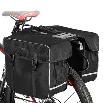 

30L MTB Bicycle Carrier Bag Rear Rack Bike Trunk Bag Luggage Pannier Back Seat Double Side Cycling Riding Bycicle Bags Panniers