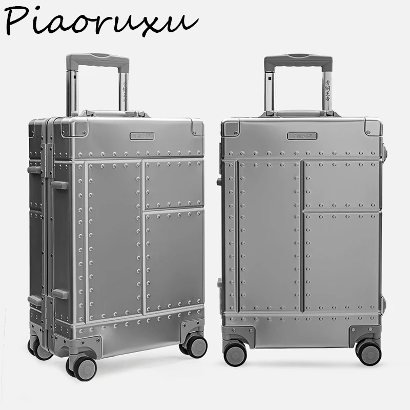 Piaoruxu 20 &quot26&quot 29 &quot100% дорожные сумки из алюминиевого сплава чемодан Спиннер