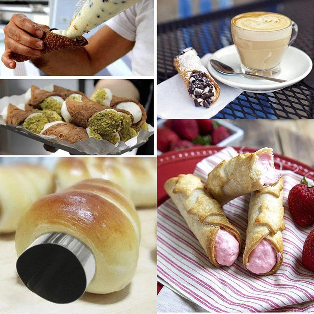 20 шт Cannoli труба рулон конкуса формы из нержавеющей стали спиральная форма для Круассанов кондитерский крем Рог торт хлеб молд, аксессуары для выпечки