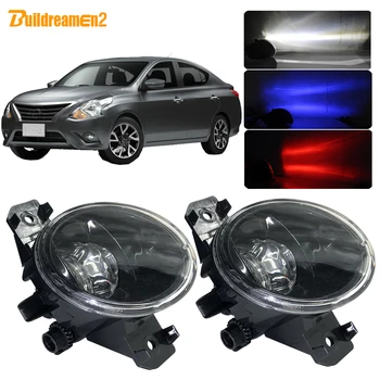 

Buildreamen2 For Nissan Versa 2012 2013 2014 2015 Car LED Lamp Lens Fog Light Devil Eye DRL Function H11 4000LM 12V 2 Pieces