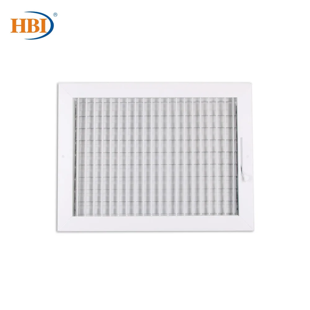 

HBI W14" x H10" Adjustable Blade White Ceiling/Sidewall Air Register Vent Cover Diffuser Heavy Duty Stamped Steel Rectangular