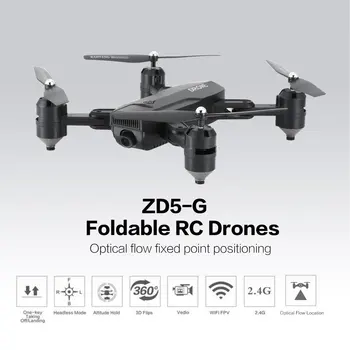 

ZD5-G 4K GPS Folding Drone with Dual Camera Gesture Photo Remote Control Toy Machine Headless Mode Optical Flow Positioning