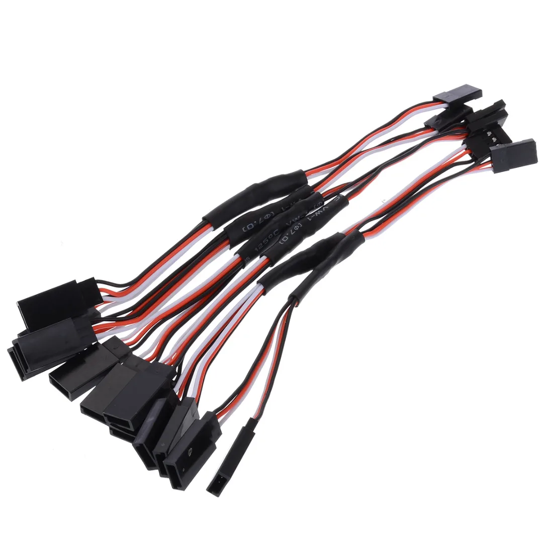 6Pcs 100-300mm Servo Extension Cord Wire Cable RC Car Helicopter Servo Receiver Y Extension Cord Wire Lead