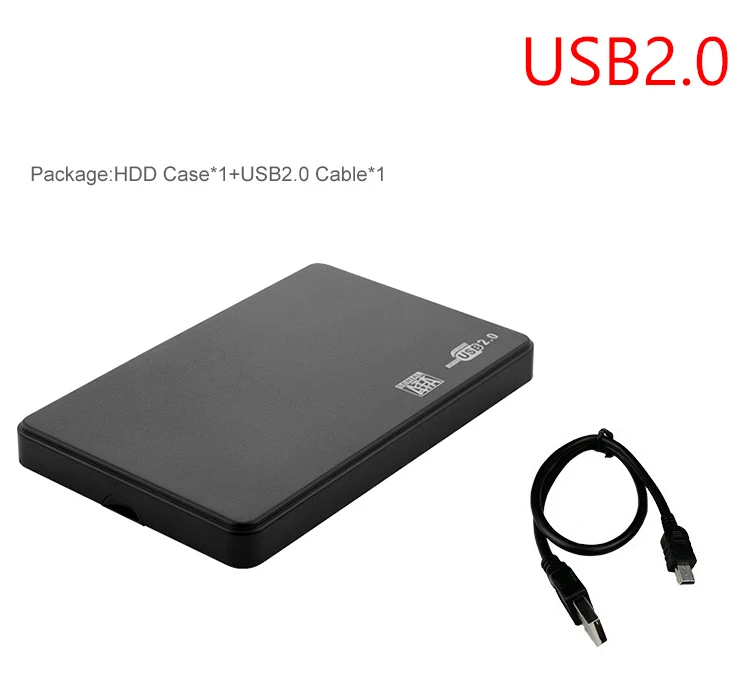 Black-USB2.0 UTHAI G06 USB3.0 HDD корпус 2,5 дюймов последовательный порт SATA SSD жесткий диск коробка Поддержка 6 ТБ Прозрачный Мобильный Внешний HDD Чехол - Цвет: Black-USB2.0