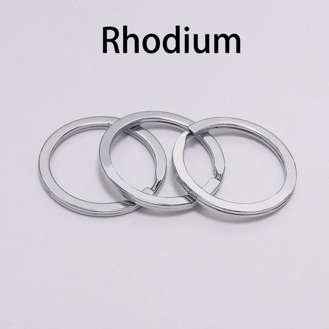 25 28 30 mm Bronze Gold Color Keyring Split Ring Plated Key Ring For DIY Llaveros clasp Findings Jewelry Making