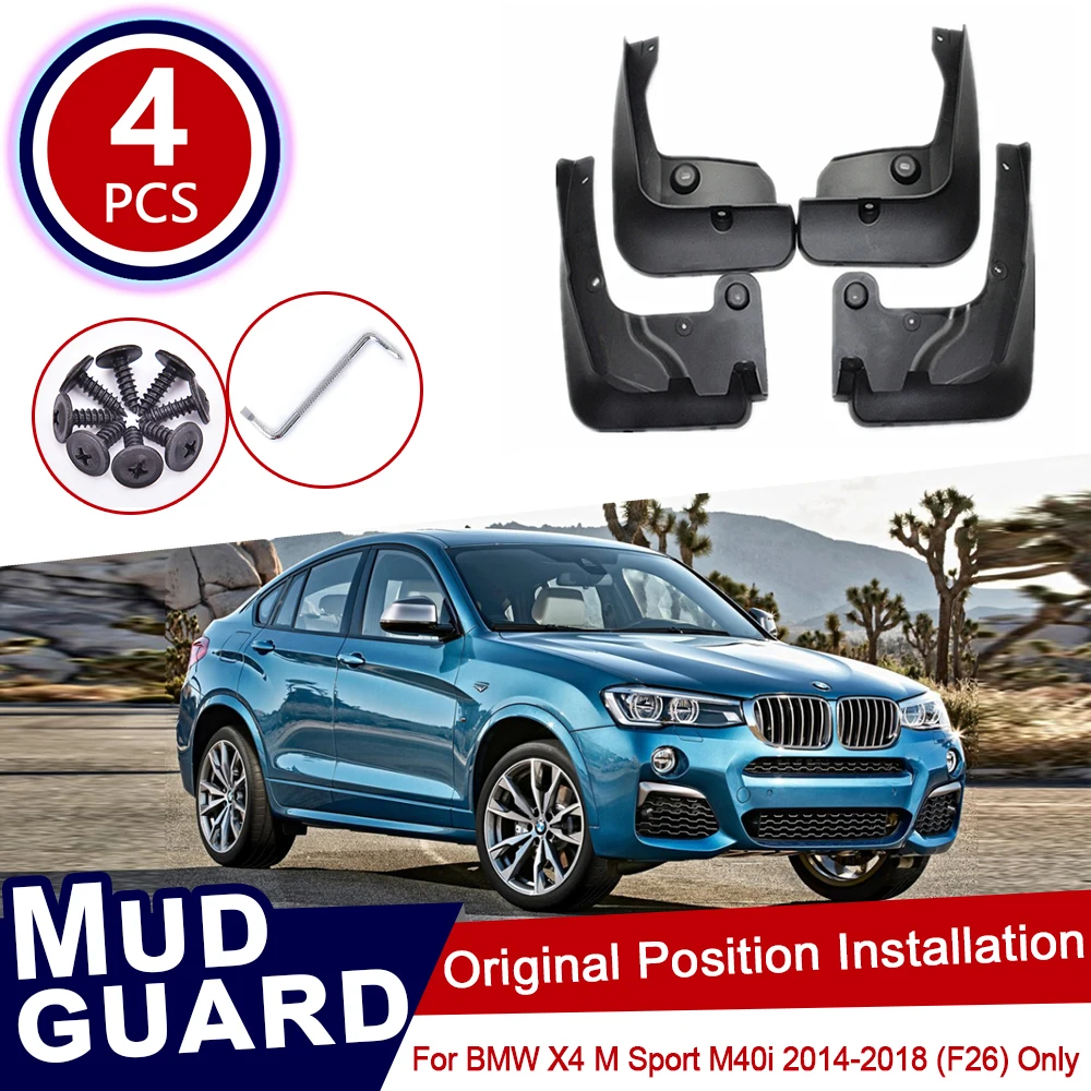 

for BMW X4 M40i M Sport F26 2015~2018 Car Mud Flaps Front Rear Mudguard Splash Guards Fender Mudflaps Flap Accessories 2016 2017