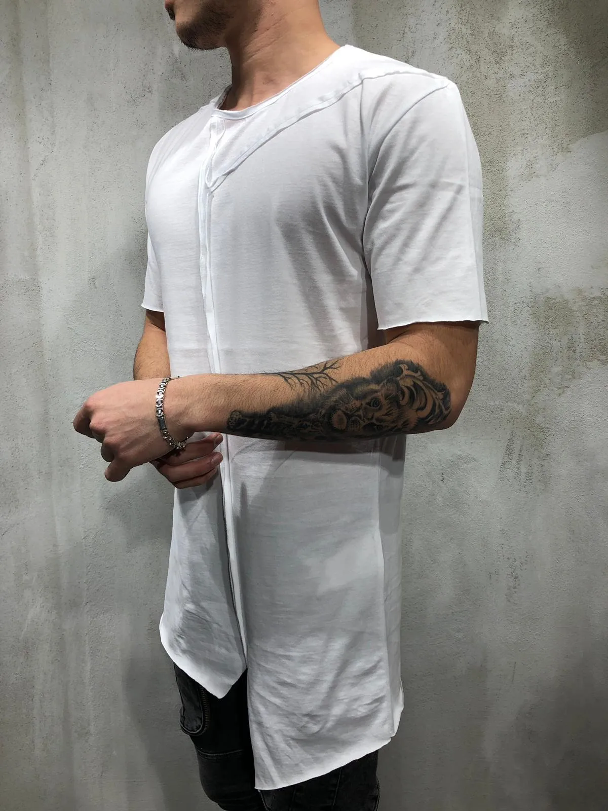 Мужская футболка с коротким рукавом и круглым вырезом в стиле хип хоп|Футболки| |