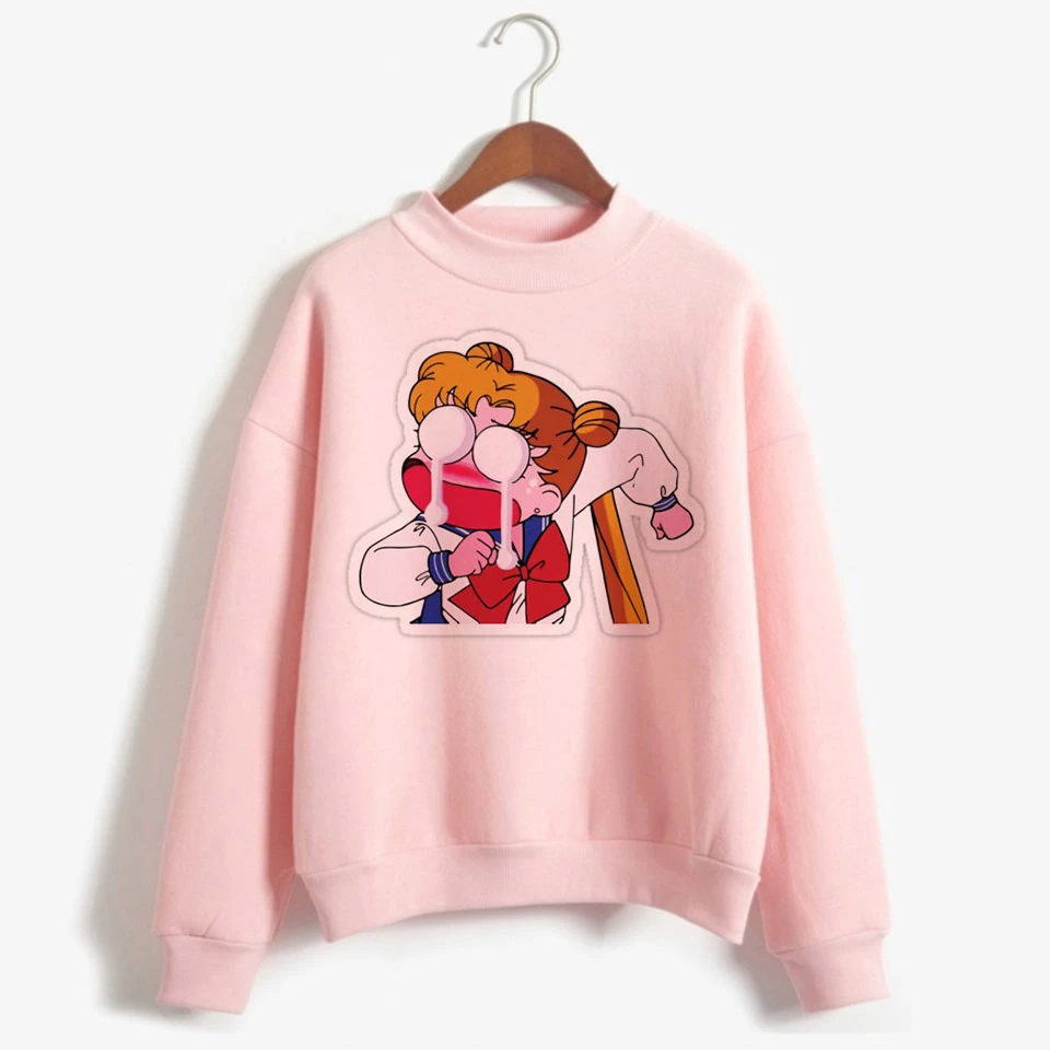 Толстовка с капюшоном Sailor Moon Harajuku корейский стиль Ulzzang Kawaii 90s одежда мультяшным