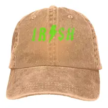 Мужская/Женская Регулируемая хлопковая джинсовая бейсболка s Irish Rock Snapback cap