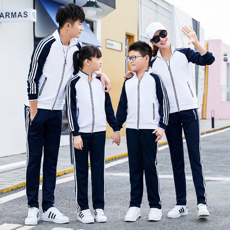 

Spring Clothing Couples Parent And Child Sports Set Men And Women Children School Uniform Long-sleeved Sweater Sports Clothing C