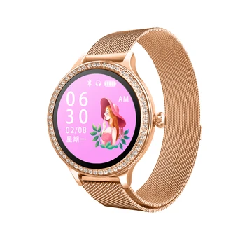 

Diamond Smartwatch 2019 Best Waterproof Smart Watch For Womem Heart Rate Fitness Tracker Girls Bracelet Band For Android Ios M8