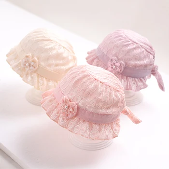 

Baby hat summer thin princess fisherman hat newborn baby