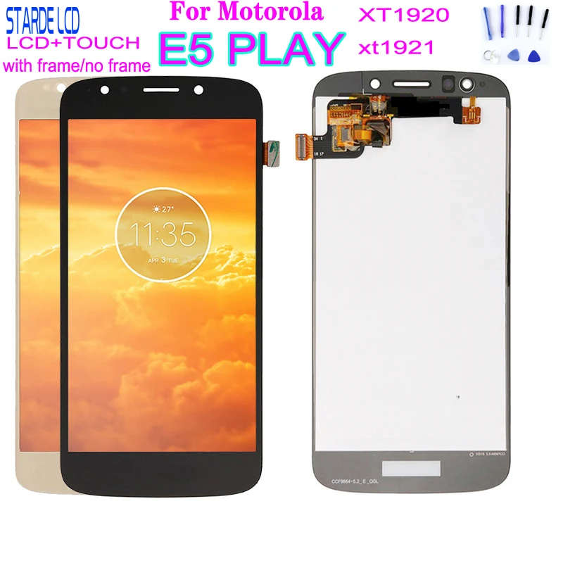 ЖК дисплей с рамкой для Motorola Moto E5 Play 5 2 дюйма сенсорный экран в сборе moto E5play XT1920