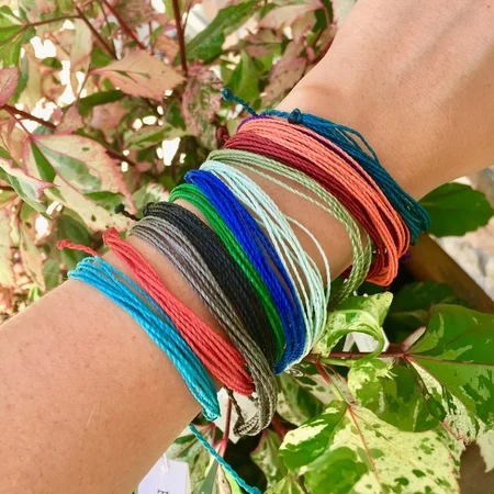 Ручной работы Вощеная полоска Водонепроницаемый женский браслет braclet bransoletki bijoux богемные ювелирные изделия в стиле "Бохо" Регулируемый браслет дружбы