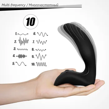 Male Prostate Massage Vibrator Anal Plug Toy For Men Silicone Waterproof Prostata Stimulator Butt Delay Ejaculation Ring 4