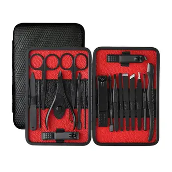 

18pcs/set Nail Cutter Set Portable Travel Hygiene Kit Multifunction Stainless Steel Pedicure Professional Nail Clipper Tool Set