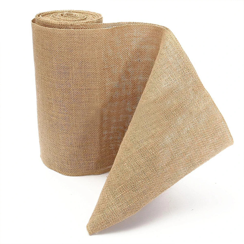30cmX10m Table Runner Natural Vintage Jute Hessian Burlap Ribbon Rustic Weddings Belt Strap Floristry Wedding Party Decor Craft | Дом и сад