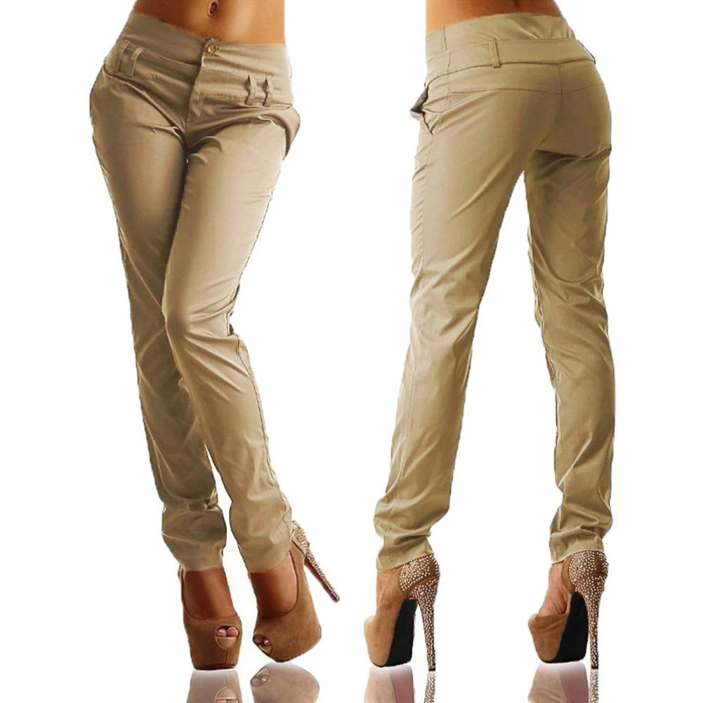 Модные женские с высокой талией брюки карандаш европейский и американский стиль повседневные брюки офисные женские брюки черные Большие размеры S-5Xl