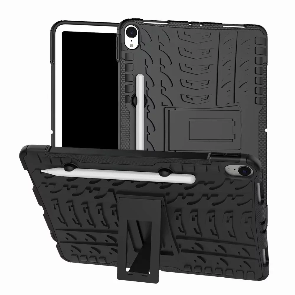 

Defender Stand TPU PC Shockproof Protective Silicone Plastic Armor iPad Pro 11" Case For iPad Pro 11 inch 2018