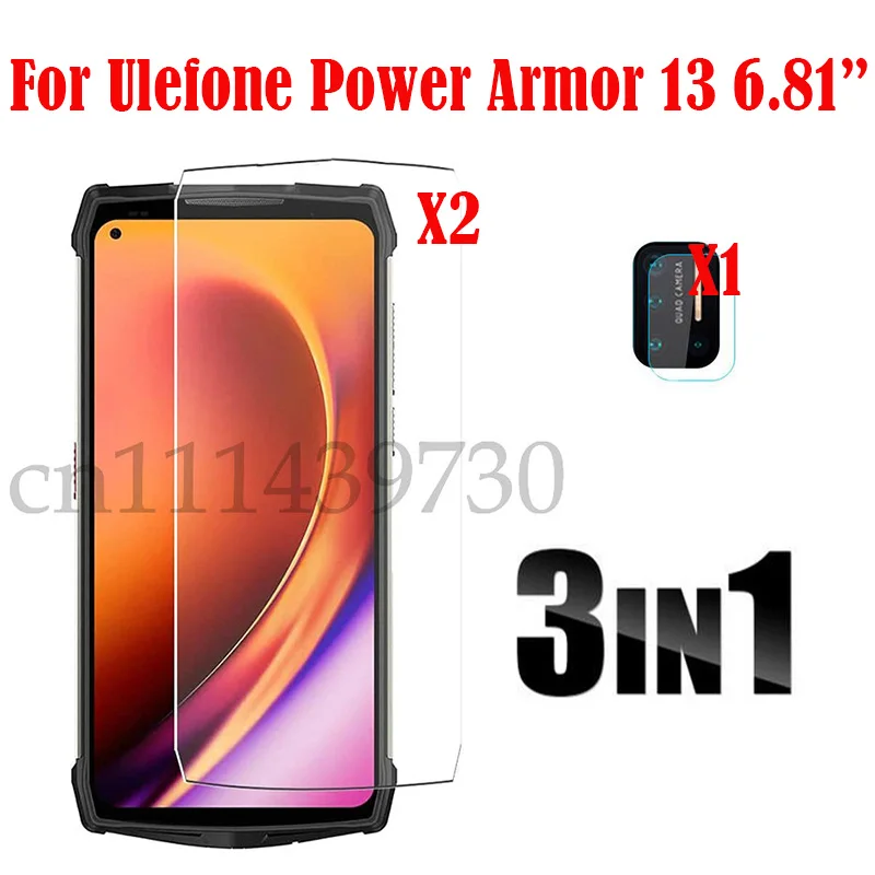 Закаленное стекло 2-в-1 для камеры Ulefone Power Armor 13 6 81 дюйма Защитное экрана 2.5D |