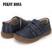 PEKNY BOSA/брендовая Высококачественная детская обувь из натуральной кожи; повседневные кроссовки для маленьких мальчиков и девочек; Размеры 25-35