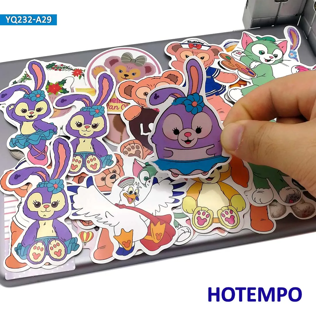 30pcs Cute Cartoon ShellieMay Bear Duffy Anime Stickers for Children Kids Mobile Phone Laptop Skateboard Luggage Guitar Stickers