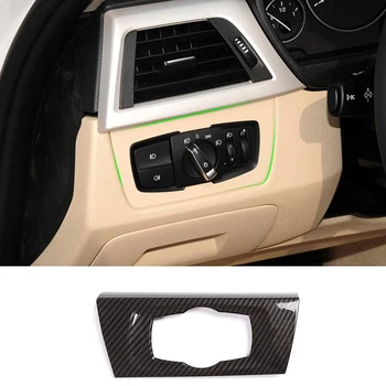 

Car Headlight Switch Frame Trim Left Hand Drive Interior Accessories Carbon Fiber for 3 Series E90 2005-2012
