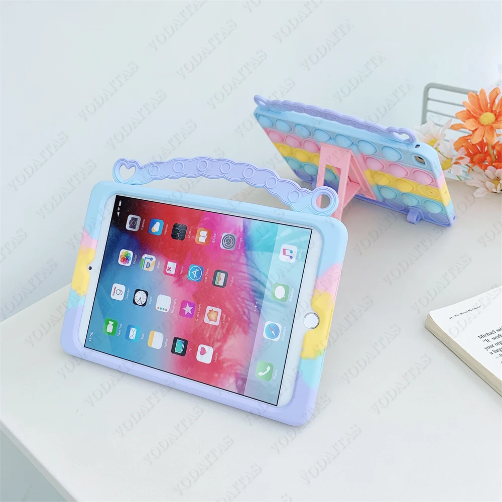 Push Bubble Fidget Toy Silicone CaseFor Apple iPad 10.2 inch 2020 8th 7th Generation A2270/A2428/A2429/A2430 Kids Cover | Компьютеры и