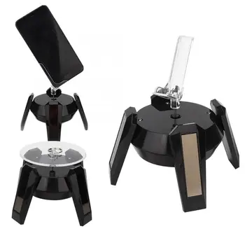

Portable Rotating Solar Energy Watch Phone Display Jewelry Makeup Holder Rack with LED Light Jewellery LED Display Stand
